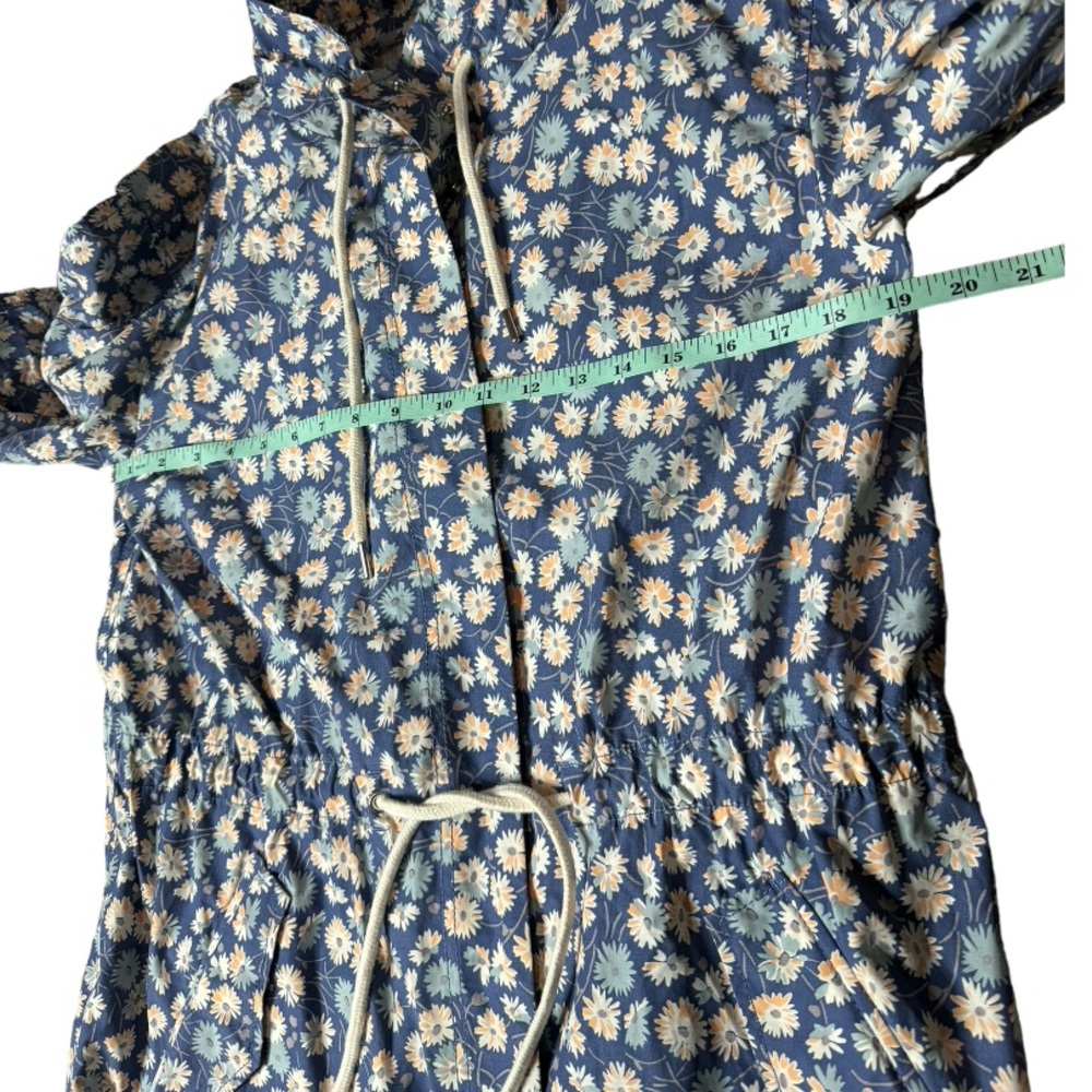 Madewell Ruffle-Neck Anorak Raincoat in French Floral size S L0282 - Picture 9 of 13